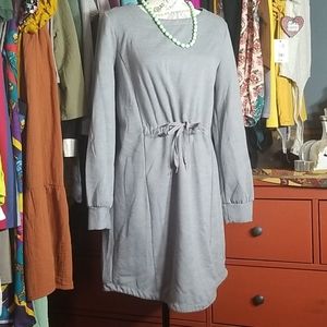 Comfy grey sweater dress